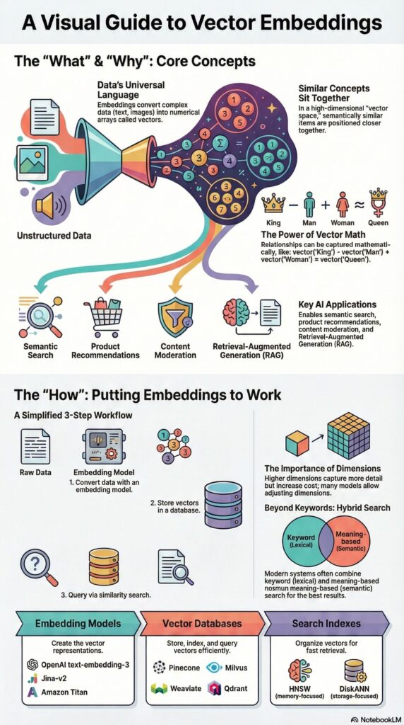 Infographic: Vector Embeddings Unlocked: Your Essential Guide to Powering Modern AI and Semantic Search - TutLinks.com